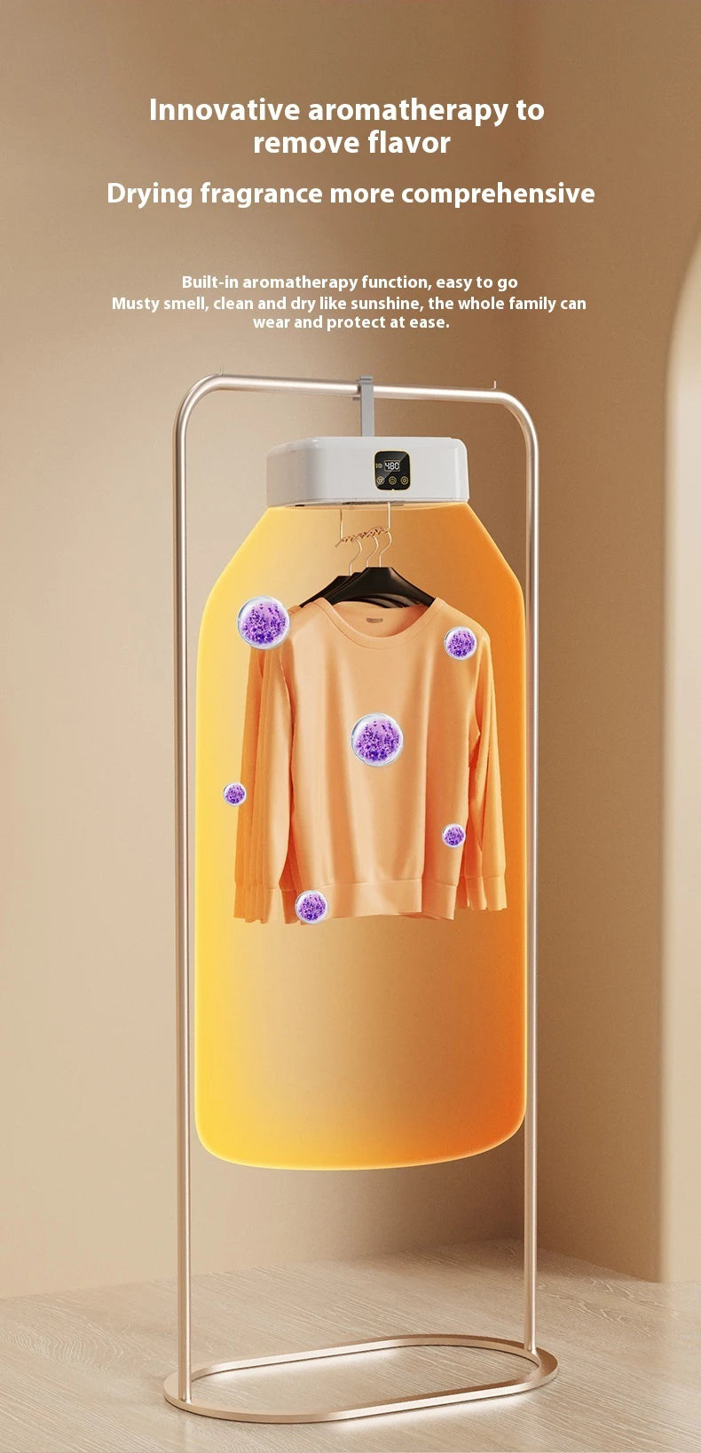 Tidesmit portable foldable laundry dryer machine with dryer bag and timer setting for compact clothes drying