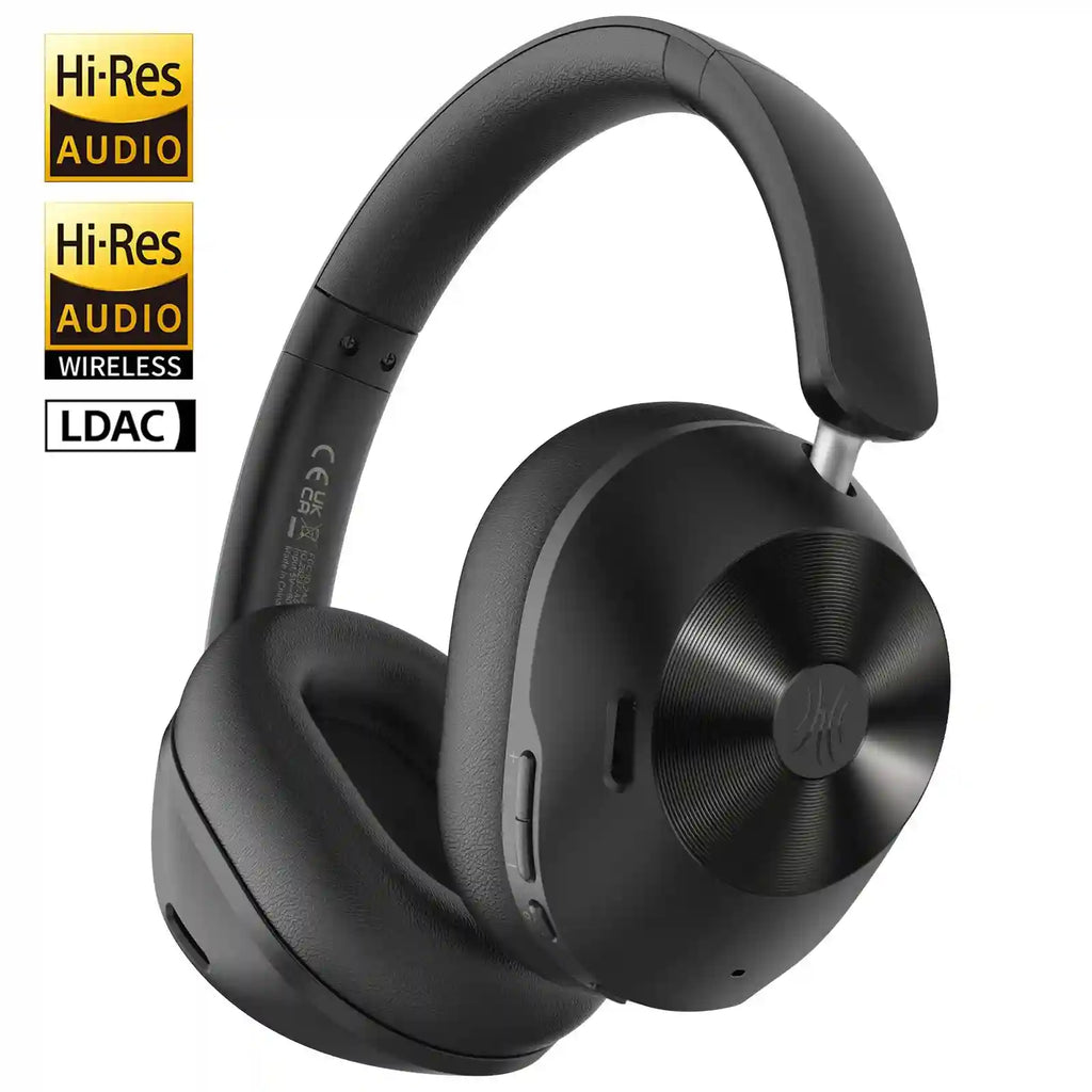 Wireless Noise Cancelling Headphones - Over-Ear Studio Monitor Audio Black Tidesmit