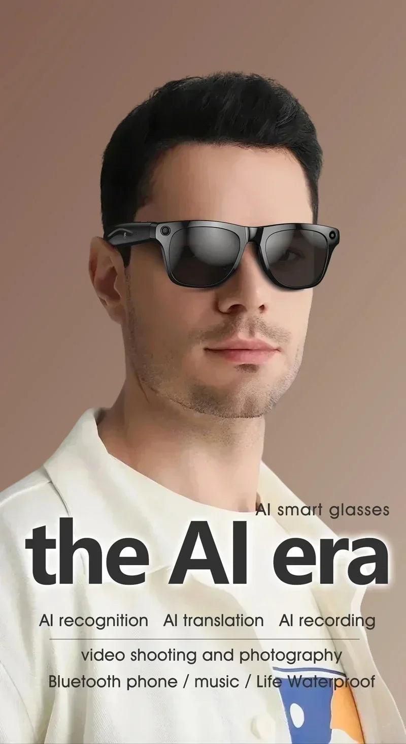 AI Smart Glasses with 100MP Camera and Spatial Audio - Tidesmit Tidesmit