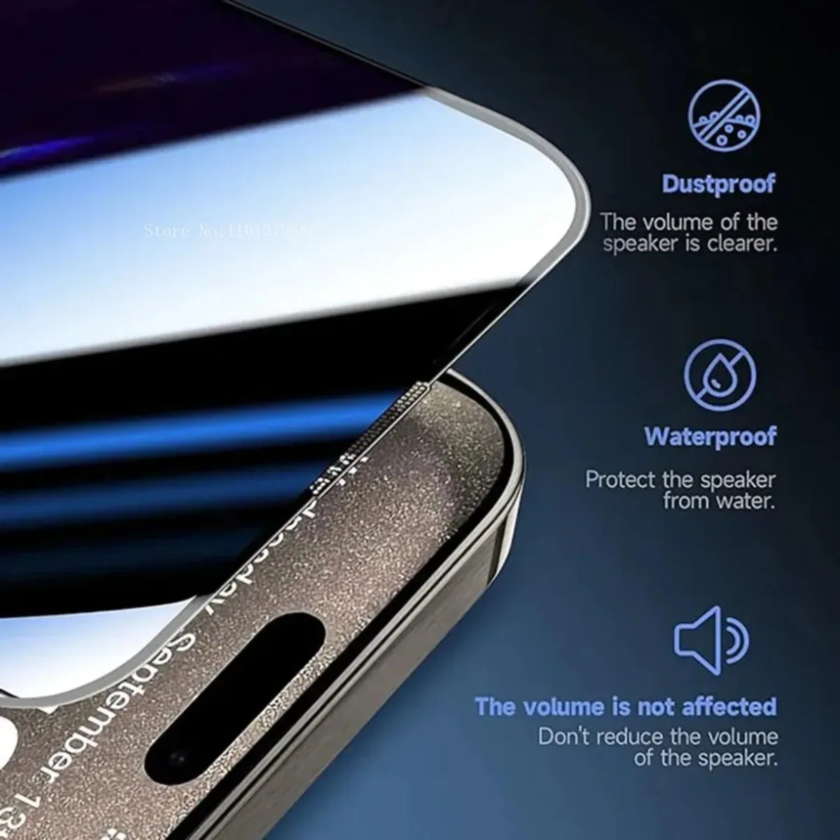 Privacy Screen Protector for iPhone 16 - Anti-Spy Tempered Glass 3 Pack Tidesmit