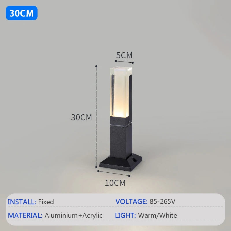 LED Lawn Light, Garden IP65 Waterproof Decorative Landscape Light AC85-265V Courtyard Lamp,rural Villa Road Outdoor Lighting