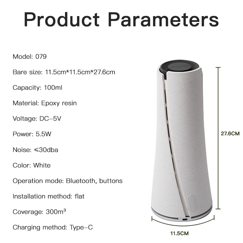 NAMSTE Home Waterless Essential Oil Diffuser Tyрe-C charging Air Freshener Aroma Diffuser Hotel Perfume Aromatherapy Machine