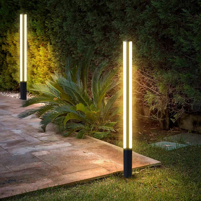 Outdoor Overleng IP65 Waterproof LED Lawn Light 85-265V Landscape Trihedral Luminescence Street Lamp For Villa Door Decoration