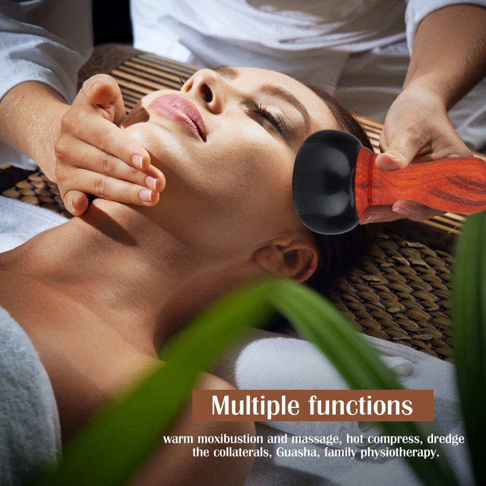 Massage Hot Stone Set with Warmer & Bianstone Gua Sha - Tidesmit Relaxation Treatment Tidesmit