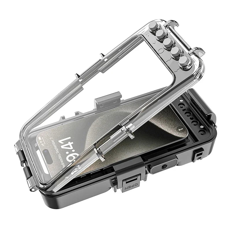 Underwater Phone Case 30m for iPhone & Samsung - Black Military-Grade Protection Tidesmit
