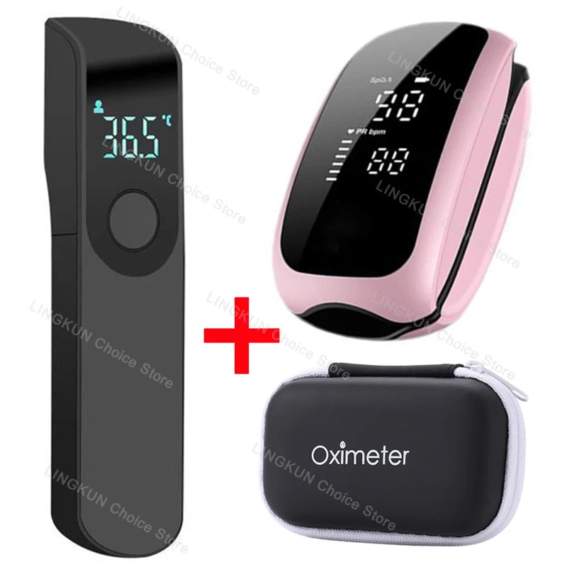 Rechargeable Fingertip Pulse Oximeter Medical Oximeter Strap Lanyard Blood Oxygen Saturation Monitor Digital LED Display Child