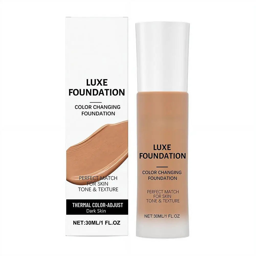 Tidesmit 24H long lasting color changing liquid foundation swatch showing intelligent color correction texture