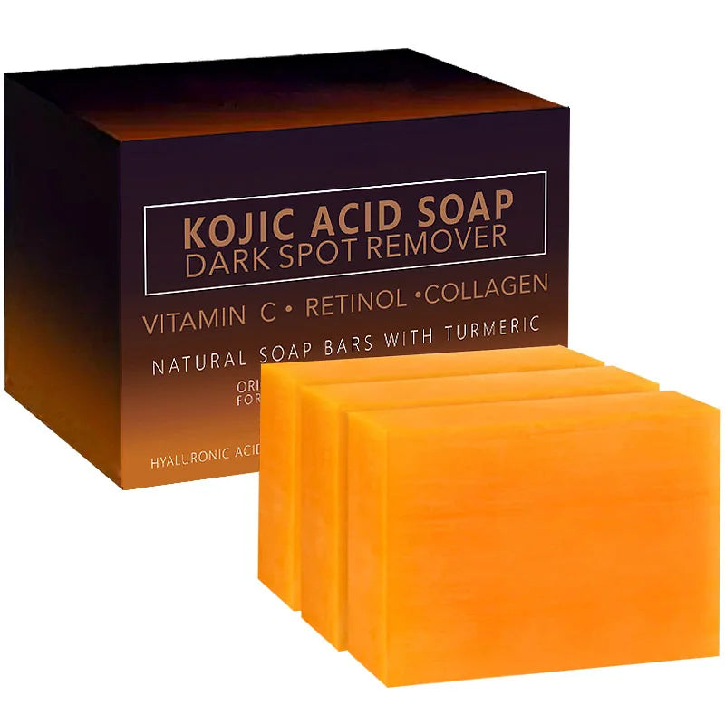 3pcs*100g Curcuma Soap Ginger Handmade Soap Essential Oil Soap Turmeric Soap Lemon Turmeric Curcuma Soap Papaya Soap Soap Handma