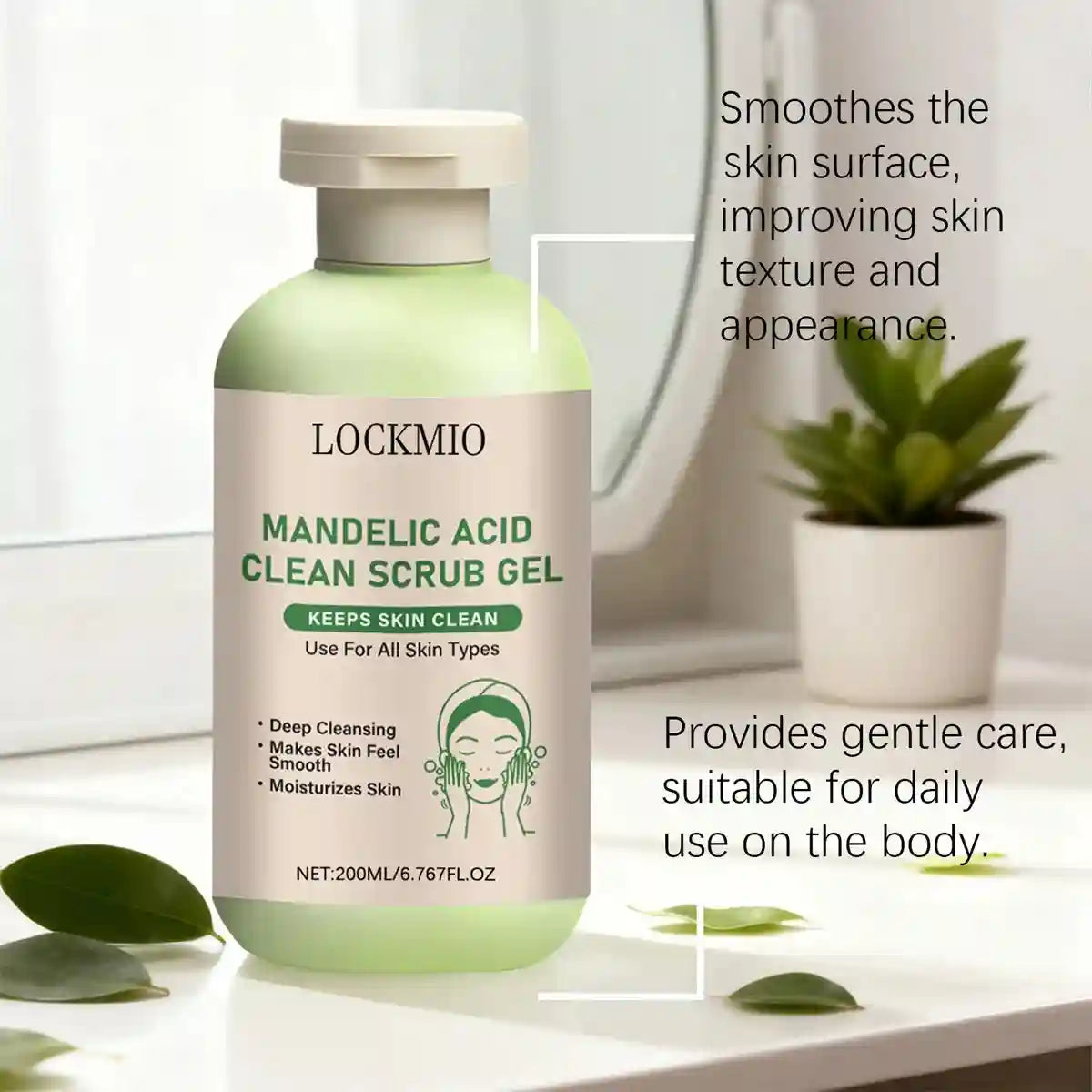 Mandelic Acid Exfoliating Scrub Gel | Professional Skin Smoothing 200ml Scrubs Treatments Tidesmit