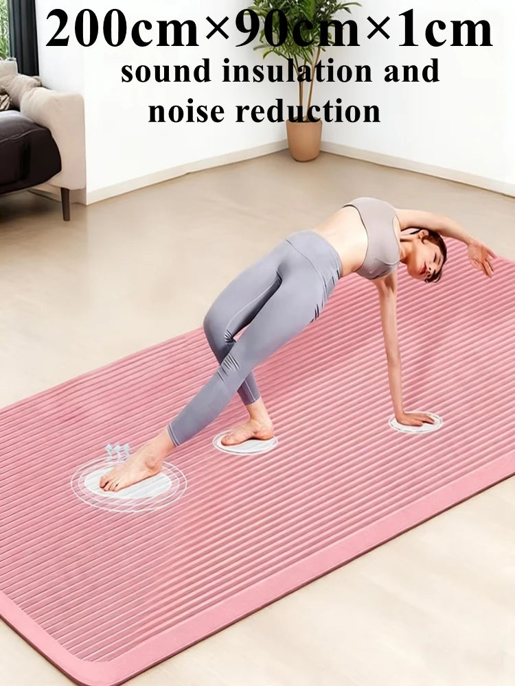 Thick 10mm 200x90cm Anti-slip Sport Fitness Mat  Yoga Mats Blanket  Exercise Yoga Pilate Gymnastics Mat Fitness Equipment Floor