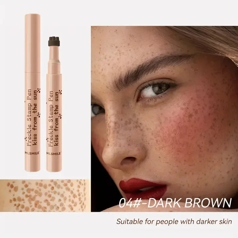 Tidesmit waterproof fake freckles pen for natural dotted face makeup texture close-up