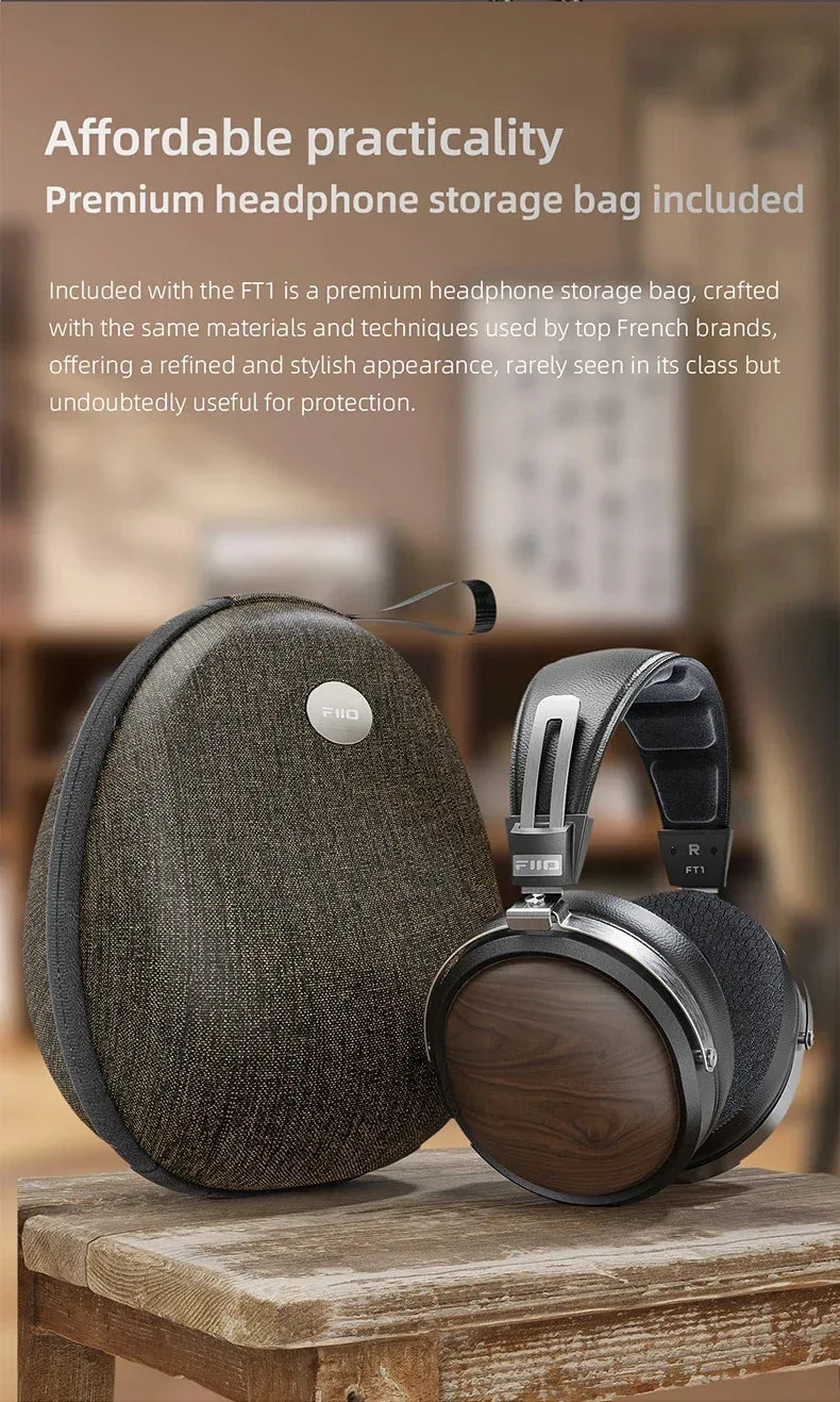 FiiO FT1 Closed-Back Wired Headphones Nanowood Fiber - Tidesmit Tidesmit