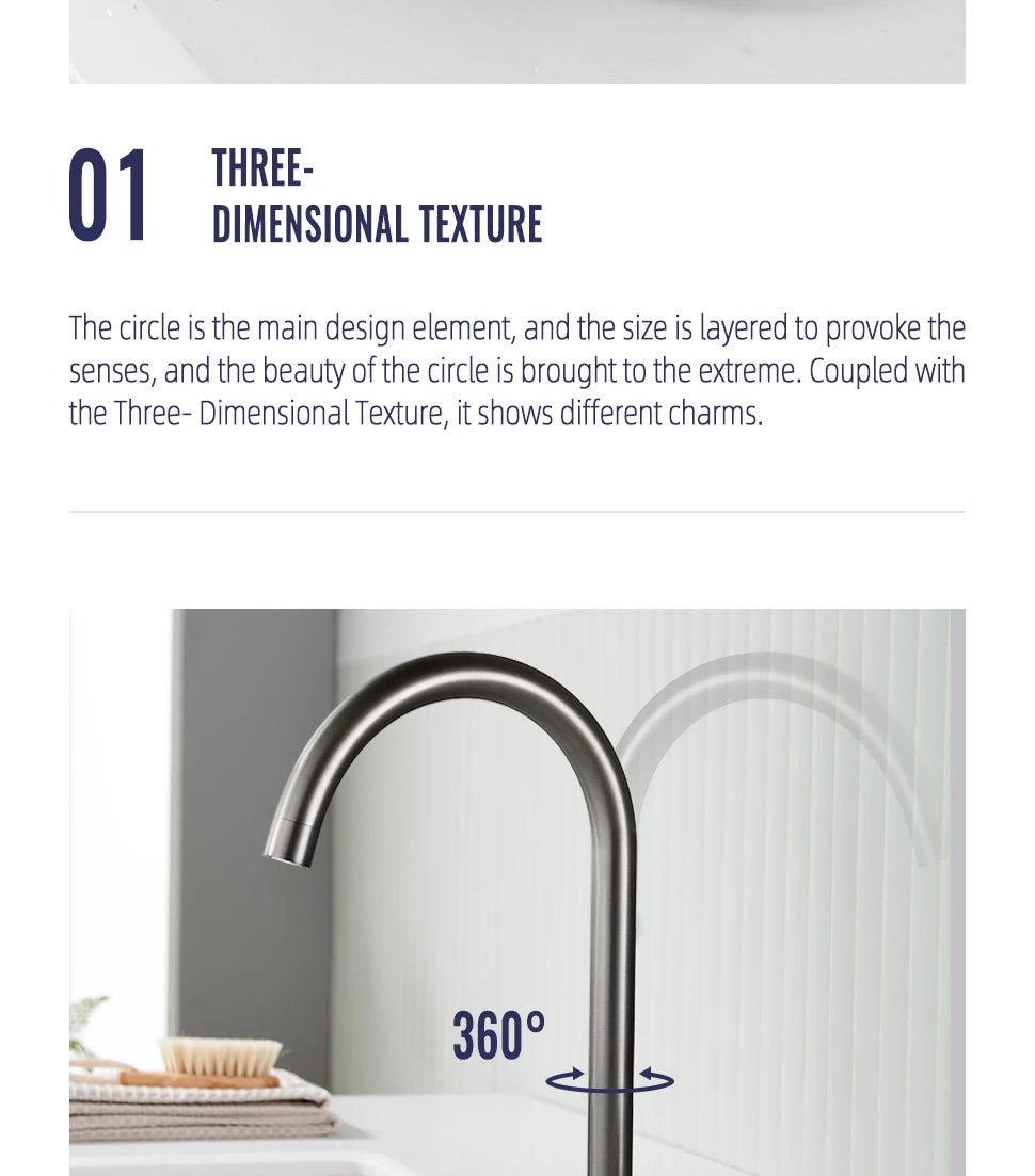 Gunmetal Basin faucet Knurled Switch 360 Rotating Spout two holes Deck Mounted Sink Tap Bathroom Widerspread Mixer 2 set