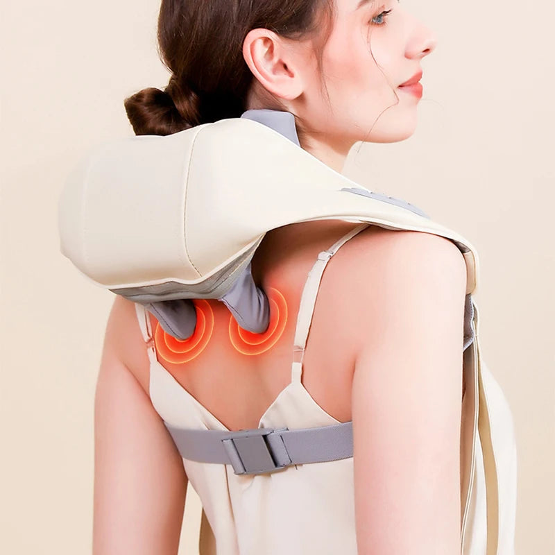 Shiatsu Neck and Shoulder Massager with Heat - Tidesmit Pro Series Relaxation Treatment Tidesmit