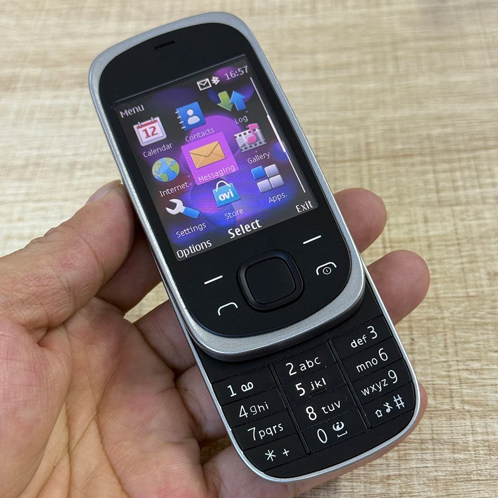 Original 7230 Mobile Cell Phone Unlocked English Russian Hebrew Arabic Keyboard 2G 3G GSM Cellphone. Made in Finland