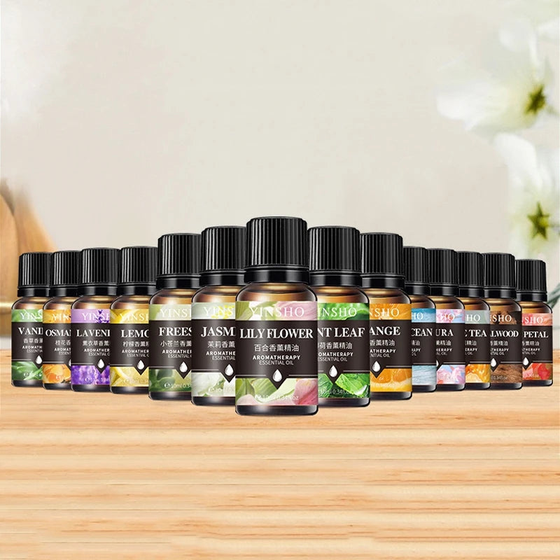 10ml Essential Oils For Humidifier Aromatic Diffuser Lavender Sakura Rose Coffee Sandalwood Lemon Fragrance Oil Making Candles