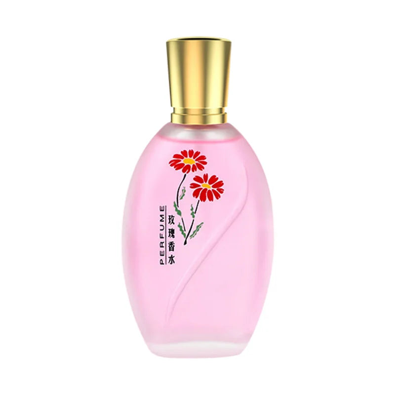 Women’s 50ml Osmanthus Gardenia EDP, pink oval perfume bottle with floral print, fresh long-lasting floral fragrance.