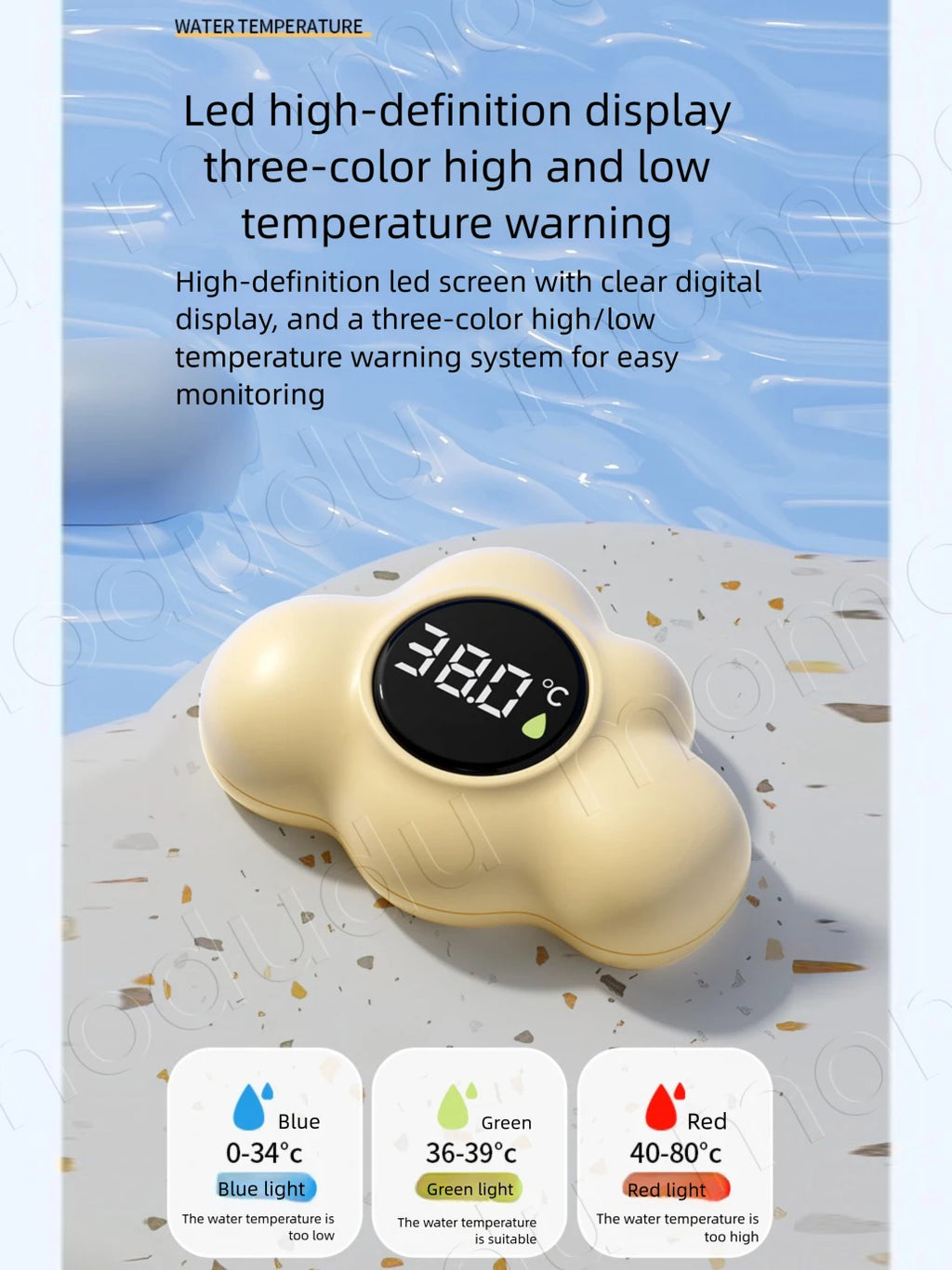 Baby Bath Temperature Meter Floating Digital Water Baby Bath Temperature Meter LED Display Temperature Tester Safety Cartoon