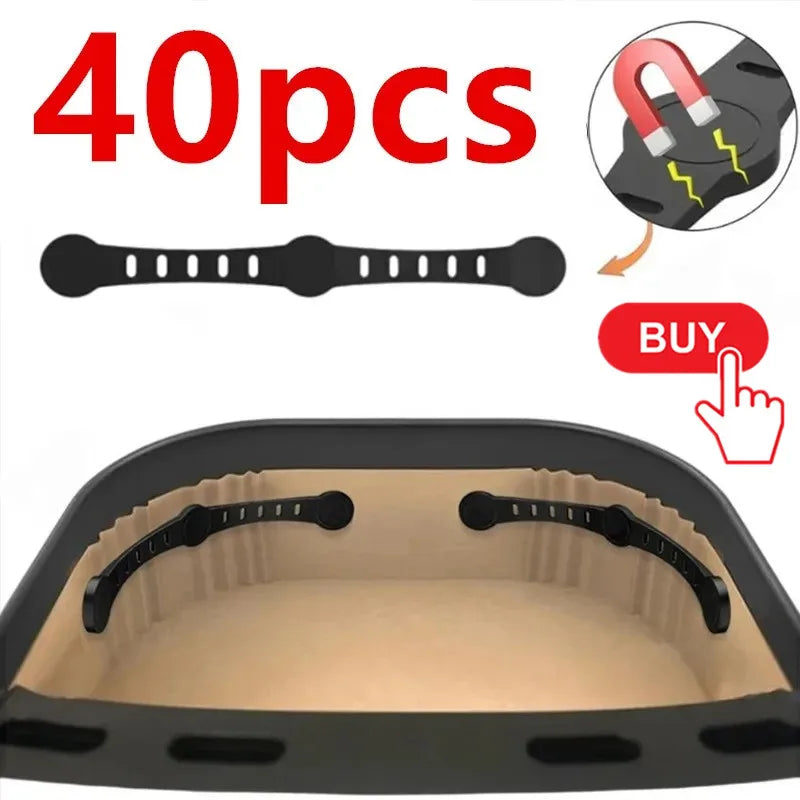 4PCS Air Fryer Magnet Silicone Buckle for Holding Down Air Fryer Parchment Paper Liners Prevent The Paper Gasket From Burning