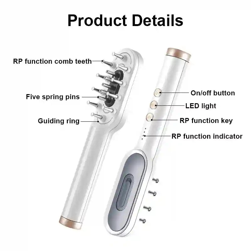 Red Light Therapy Hair Growth Comb - Professional Scalp Massager Relaxation Treatment Tidesmit