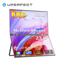 UPERFECT Delta Mega 23.8" 100Hz Dual Screen Stacked Computer Monitor With Speakers For Laptop Desktop PC MAC Phone Extended Play
