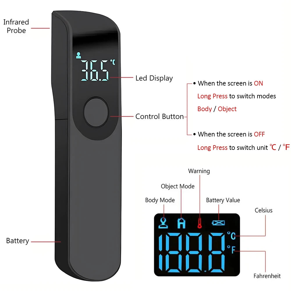Medical Temperature Infrared Thermometer Forehead Digital Non-contact Thermomete LED Display Home Baby Adult Fever Measure Tool