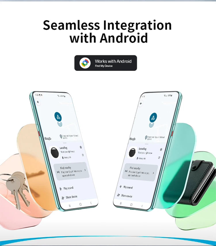 Bluetooth GPS Tracker Key Finder - Android Compatible 4 Pack Black Tidesmit