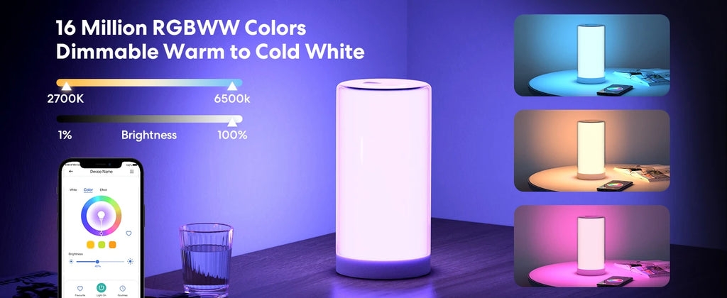 Meross Smart WiFi Table Lamp US/EU/UK/AU Touch Sensor Dimmable Bedside Light Support HomeKit Alexa Google Assistant SmartThings