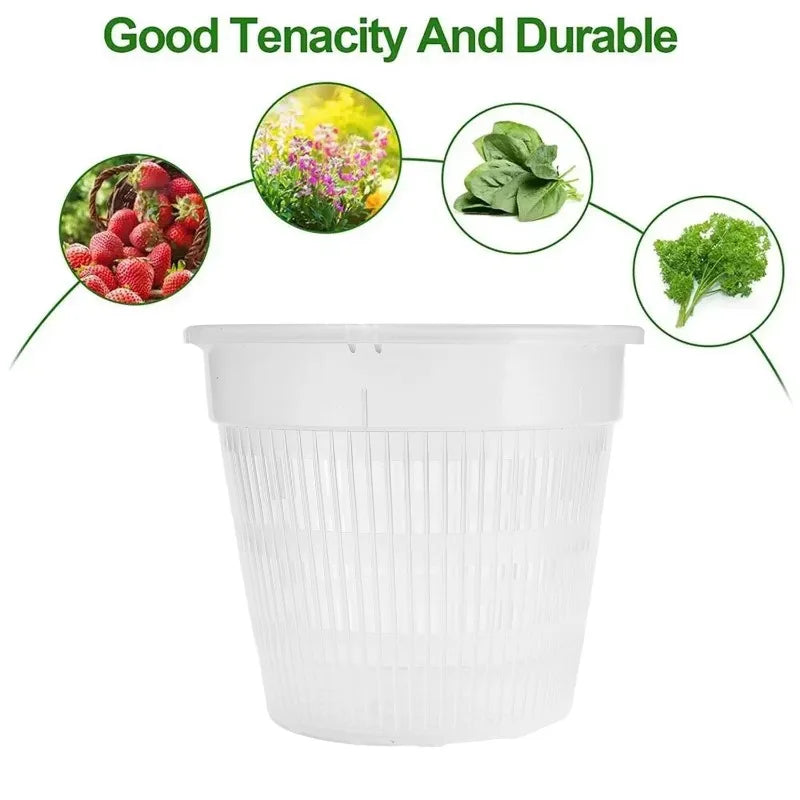 Meshpot Clear Orchid Pots Plastic Orchid Pot with Hole Nursery Flower Breathable Basin Outdoor Planters Gardening Tool Wholesale