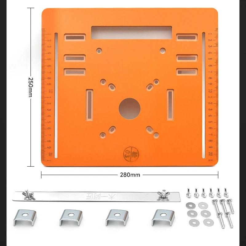 Circular Saw Base Plate 90° Flat 45° Oblique Cutting Trimming Machine Base Plate Woodworking Benches Router Flip Plate Trimming