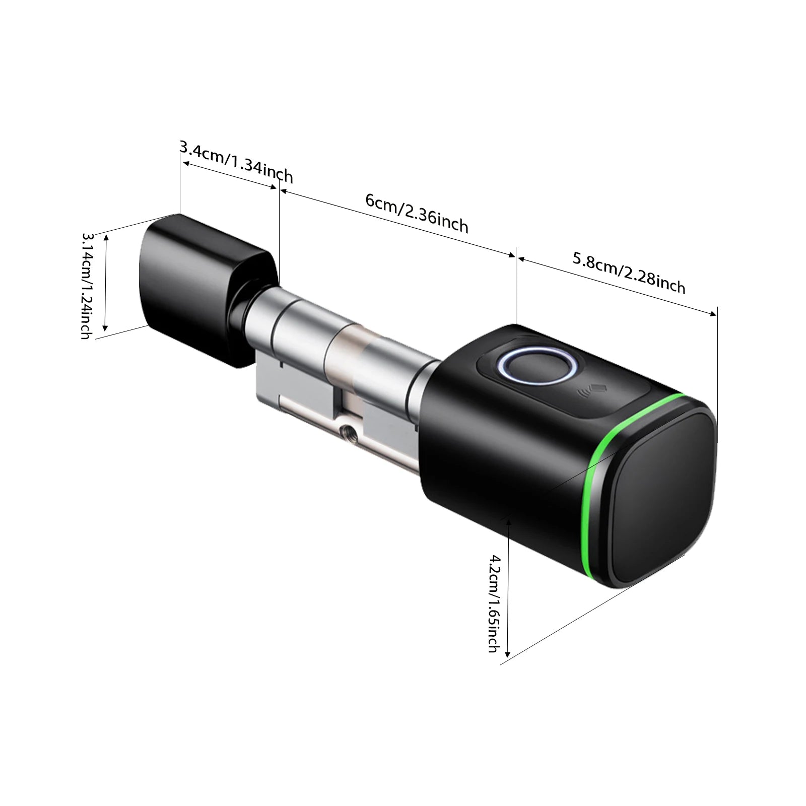 Advanced Smart Lock 4-in-1 Fingerprint/APP/Card/Key IP53 Waterproof 100 Users Alloy Durable for Home Hotel Apartment Door