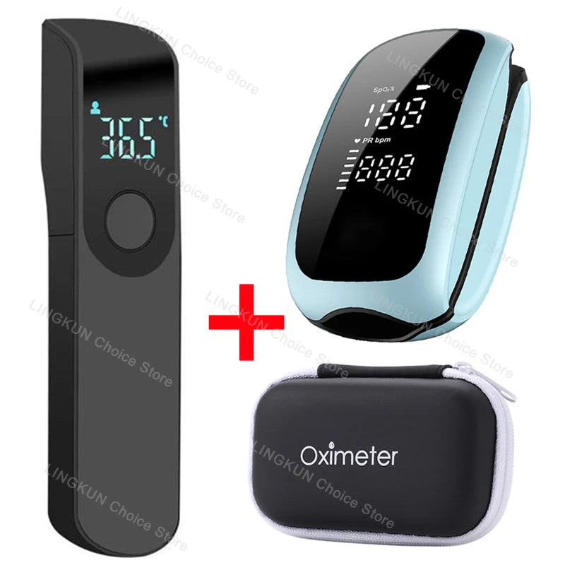 Rechargeable Fingertip Pulse Oximeter Medical Oximeter Strap Lanyard Blood Oxygen Saturation Monitor Digital LED Display Child