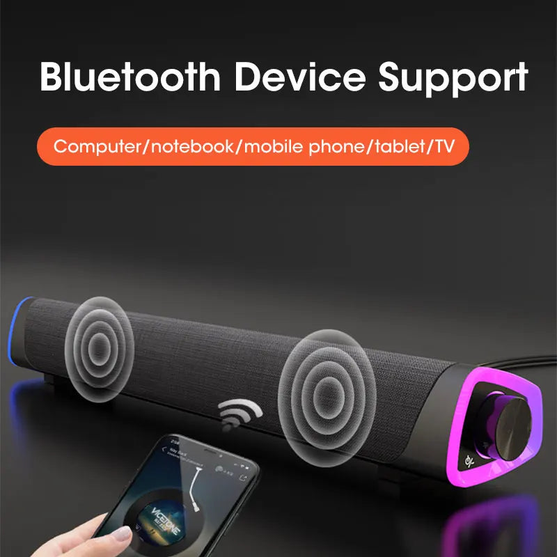 Tidesmit Computer Speaker Bar with 4D Stereo Subwoofer for PC & Laptop Tidesmit