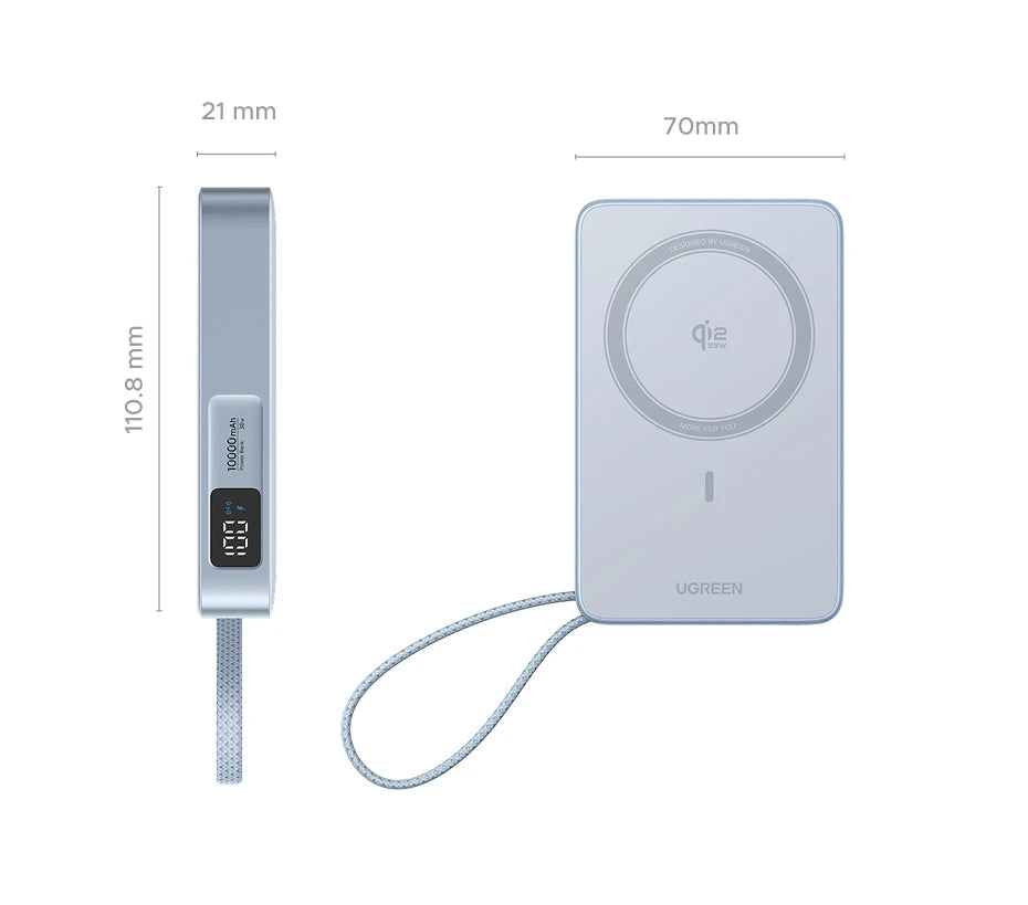10000mAh Magnetic Power Bank 25W Fast Charger for iPhone 17 by Tidesmit Tidesmit