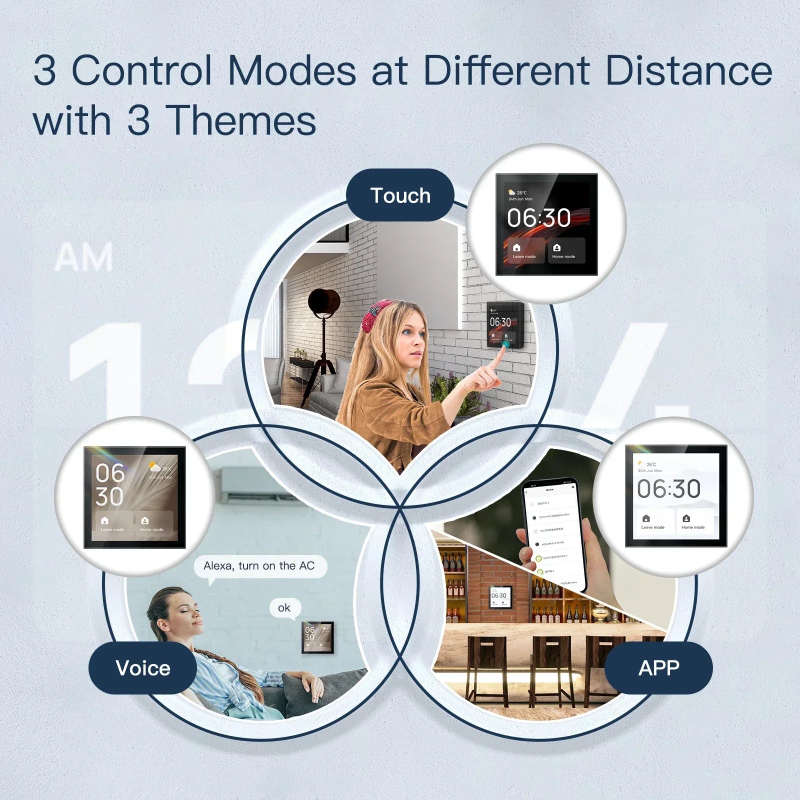 Tidesmit 4-Inch Smart Home Control Panel ZigBee Hub - Alexa Built-in Tidesmit