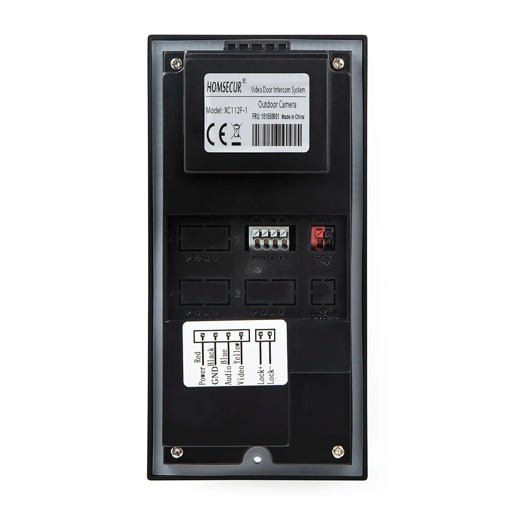 HOMSECUR Flush Mount Video Doorbell Camera XC112F – IP65 Weatherproof Outdoor, 1080P HD Night Vision, Motion Detection