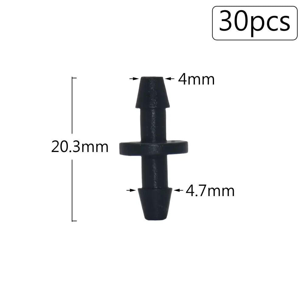 Irrigation Dripper Sprinkler Connector 1/8" 1/4" Hose Barb Tee Elbow Water Pipe Repair  Fitting Garden 3/5 4/7mm Tube Coupler