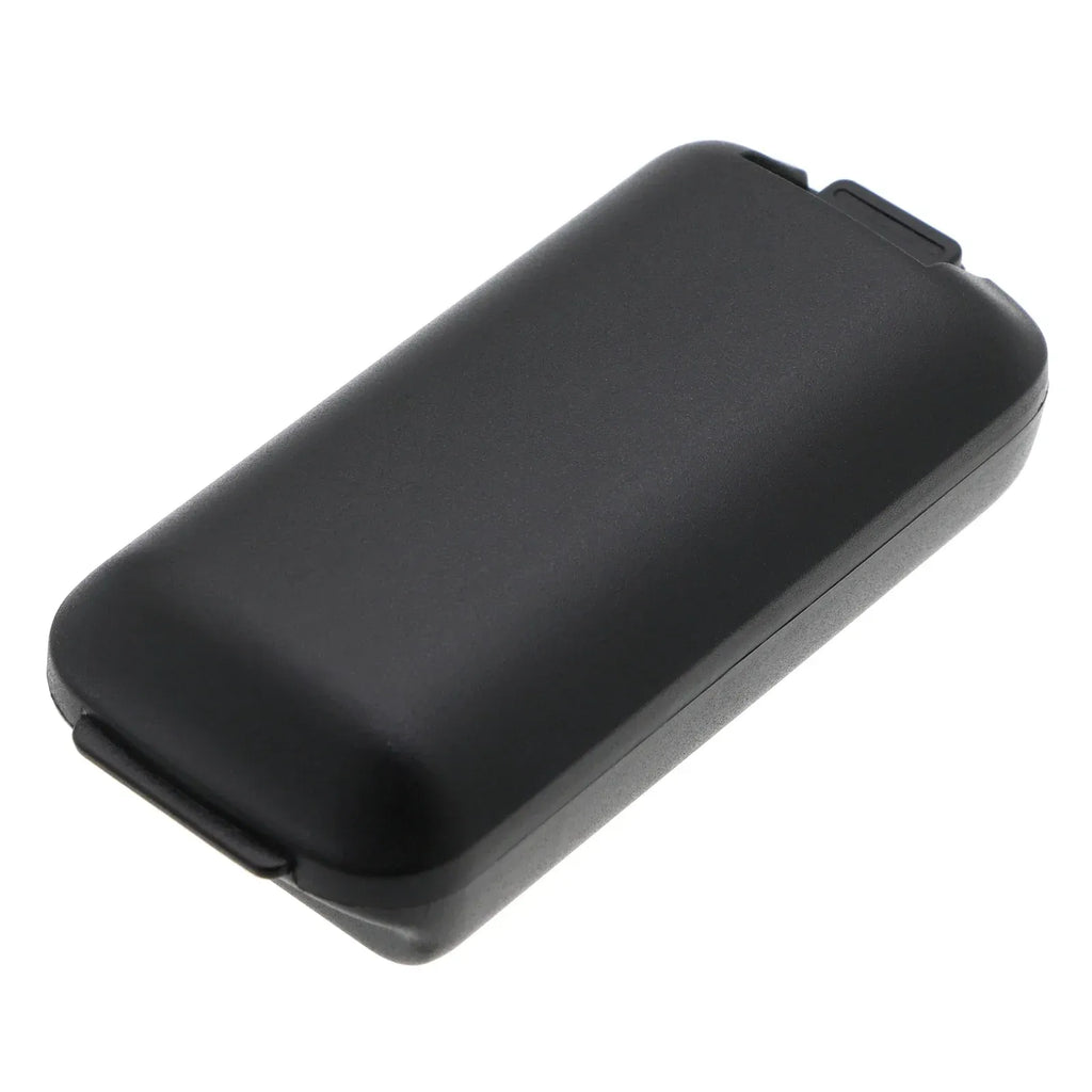 Black barcode scanner battery pack, smooth top with rounded edges