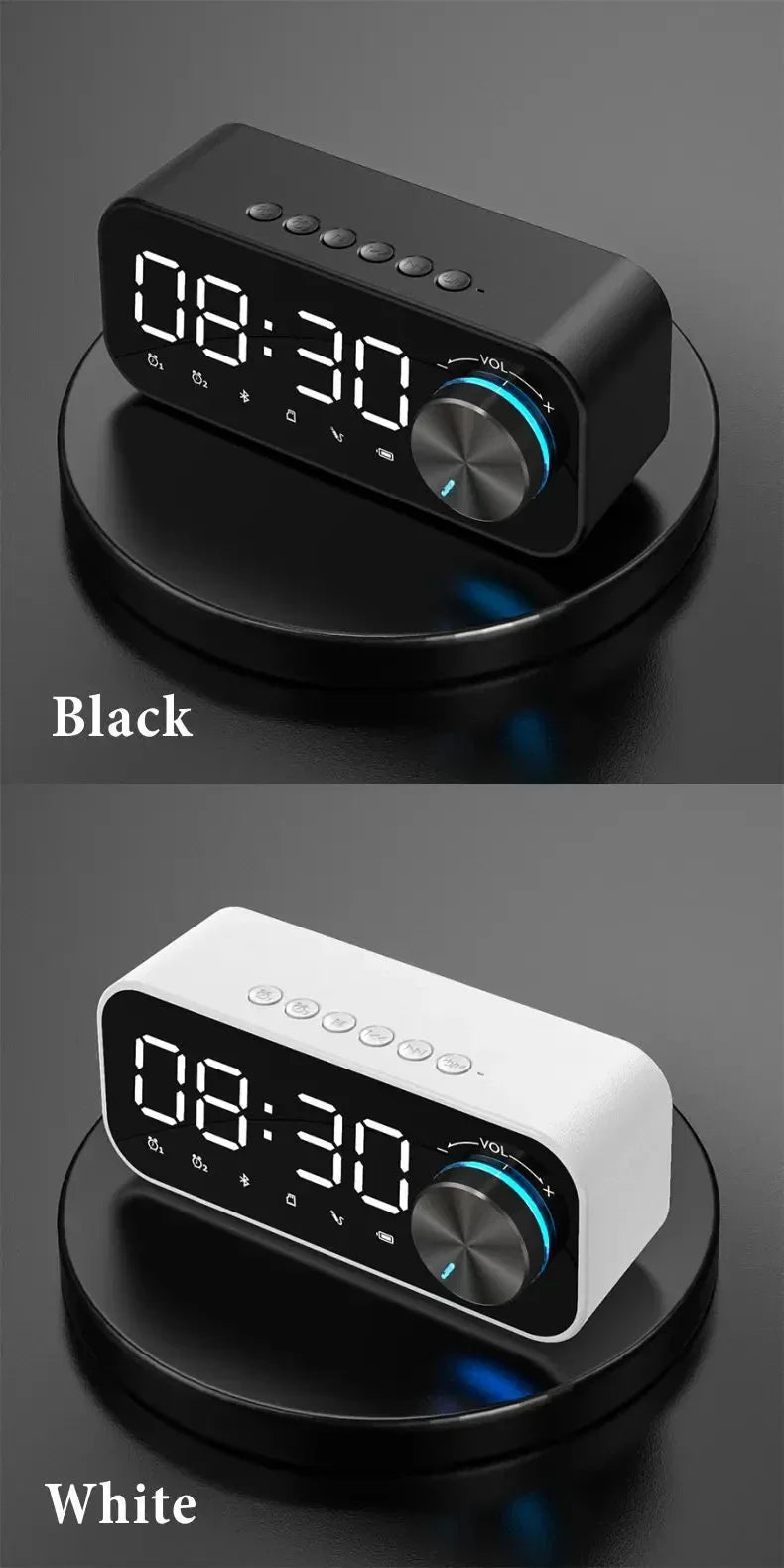 Portable Bluetooth Speaker with Alarm Clock & FM Radio | Tidesmit Tidesmit