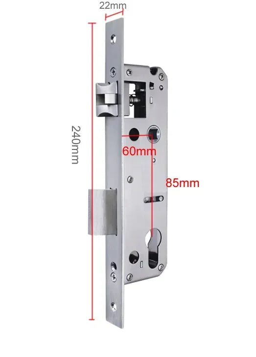 304 Stainless Steel Door Lock Body 85x40 8545 5085 85x60 for Smart Fingerprint Handle Lock Special Size Lift the Handle to Lock