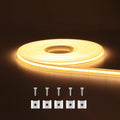 AC 220V COB LED Strip Light 288LEDs/m IP65 Waterproof 1m-50m Flexible Tape with EU/AU Power Plug for Home Lighting Decor
