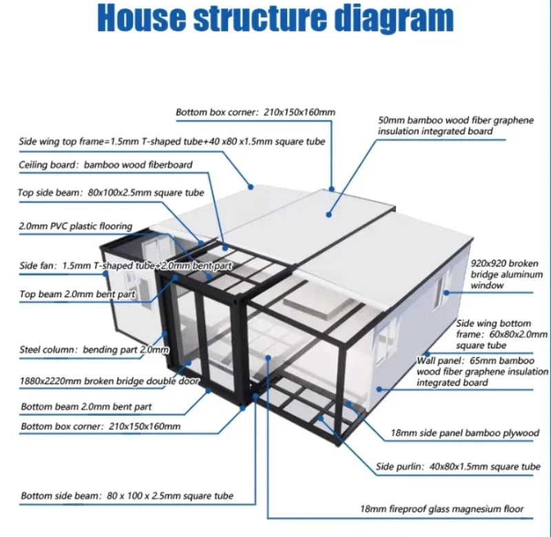 Hot Sale 40FT Steel Mobile Folding Container House Custom Design Expandable 10FT & 20FT for Outdoor Use Standard Sizes