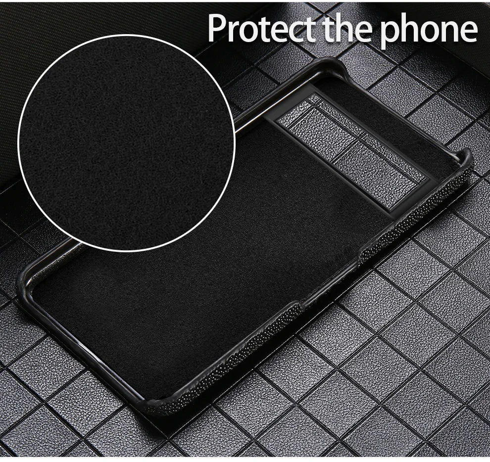 Google Pixel 9 Pro Stingray Leather Case - Slim Shock-Absorbing Cover Tidesmit