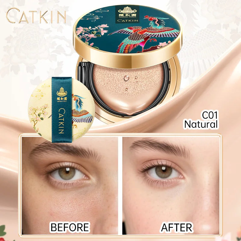 Catkin Phoenix Satin Cushion Foundation - Full Coverage Light Beige Massage Cushion Tidesmit