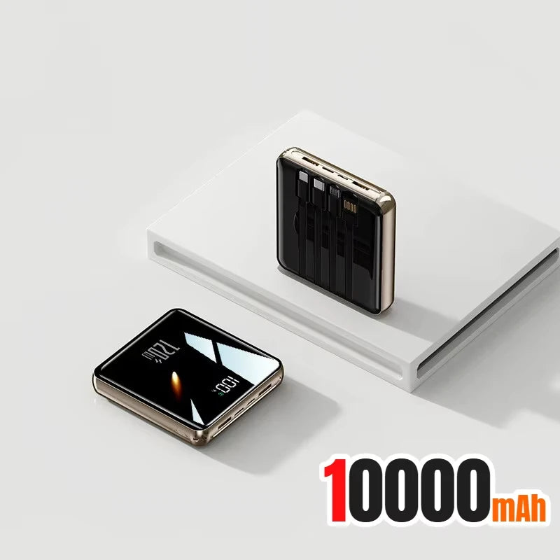 Portable Power Bank with 4 Built-in Cables - 50000mAh Tidesmit Black 10000mAh Tidesmit