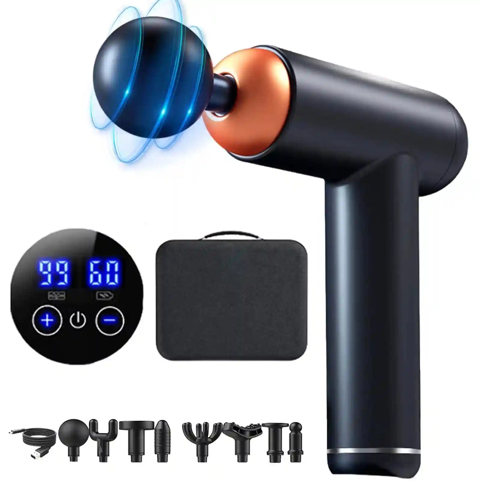 Percussive Therapy Massage Gun - 99 Speed Deep Tissue Pain Relief Fascia Gun Tidesmit