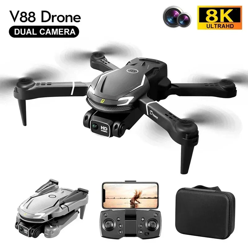 Tidesmit Camera Drone with Obstacle Avoidance - Foldable GPS Quadcopter Tidesmit