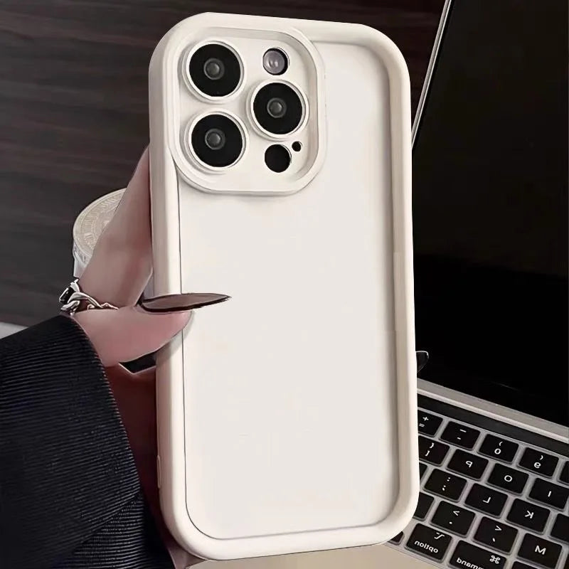 iPhone 17 Shock-Absorbing Soft TPU Silicone Case | Slim Fit Protection WHITE Tidesmit