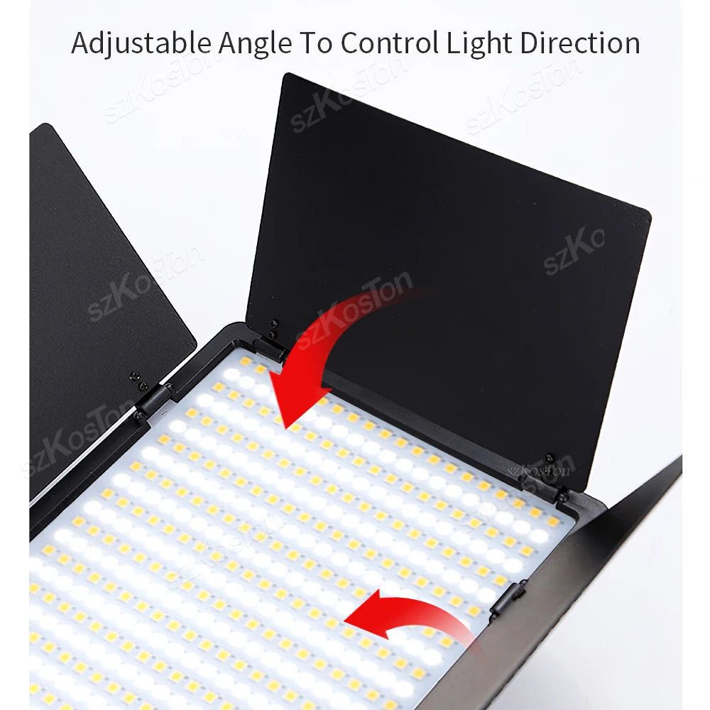 RGB LED Video Light Kit for Content Creation with Adjustable Tripod Tidesmit