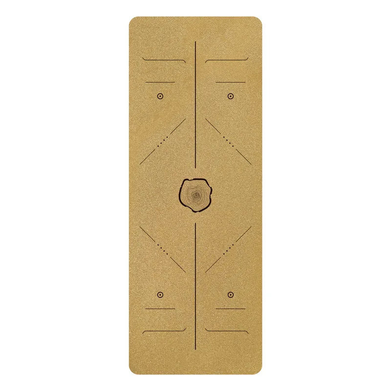 Cork yoga mat natural rubber sports wear-resistant non-slip thickened fitness home mat wholesale can be customized